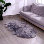 Acrylic Patterned Rug and Door Mat (Size 60x1 cm) - Grey & White