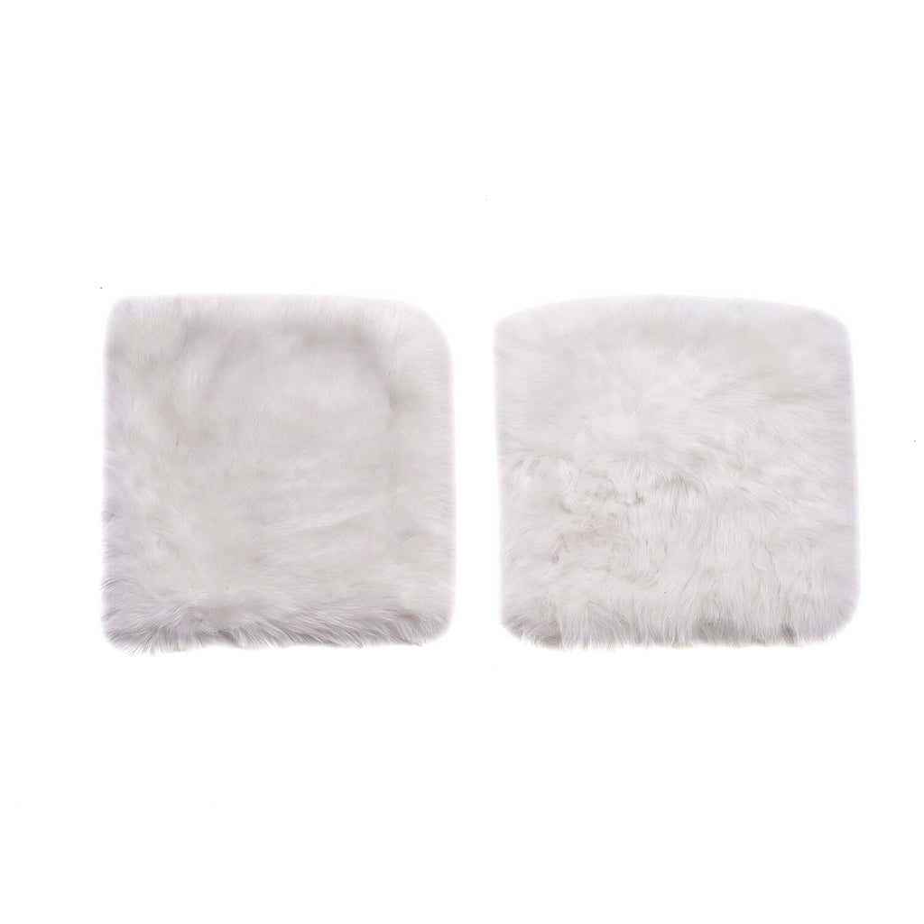 Super Soft Faux Fur Cushion Cover (Size 45 cm) - White