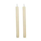2 Wax Flameless Candles  - Ivory