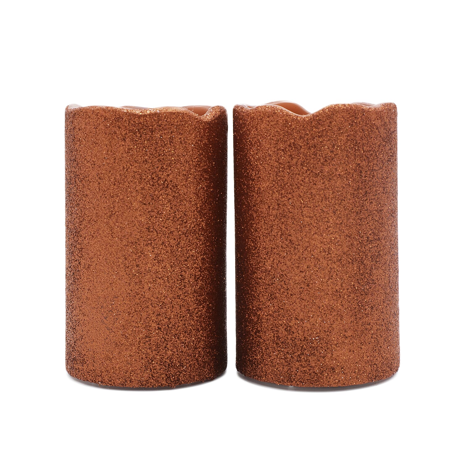Black Friday Doorbuster Deal - Set of 2 LED Glittered Candles - Red