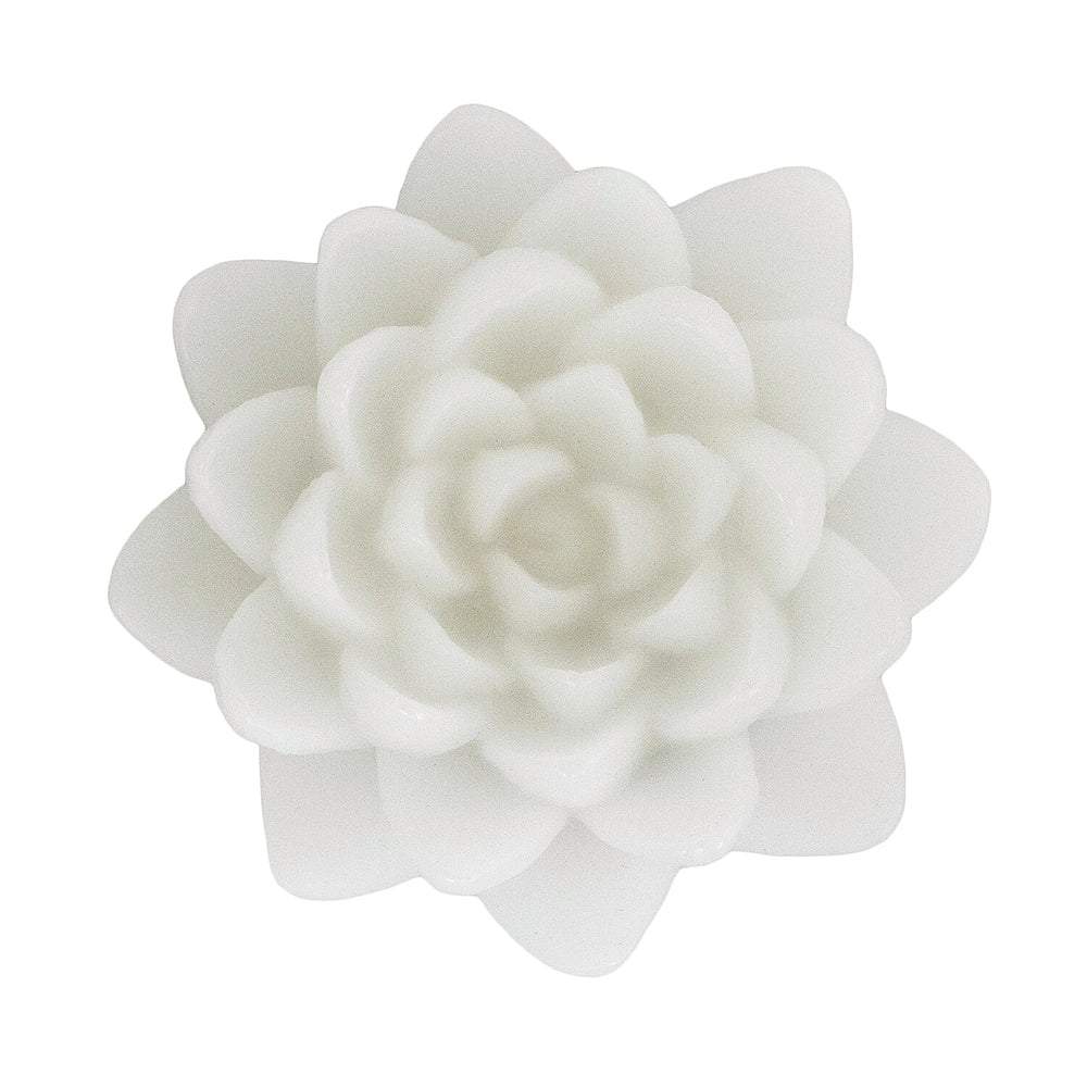 Set of 2 Flameless LED Lotus Wax Candle - Ivory