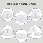 Multifunction Cake Stand With Pedestral Base & Transparent Dome Top (Size 31.5x31.5x16 cm)