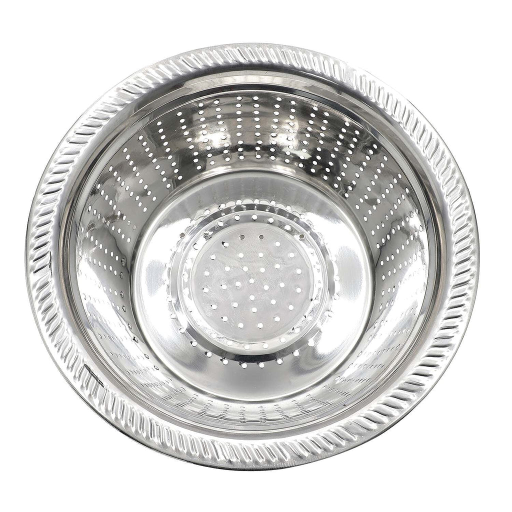 Set of 3 Stainless Steel Multifunctional Grating Basin (26 cm) - Silver