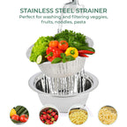 Set of 3 Stainless Steel Multifunctional Grating Basin (26 cm) - Silver