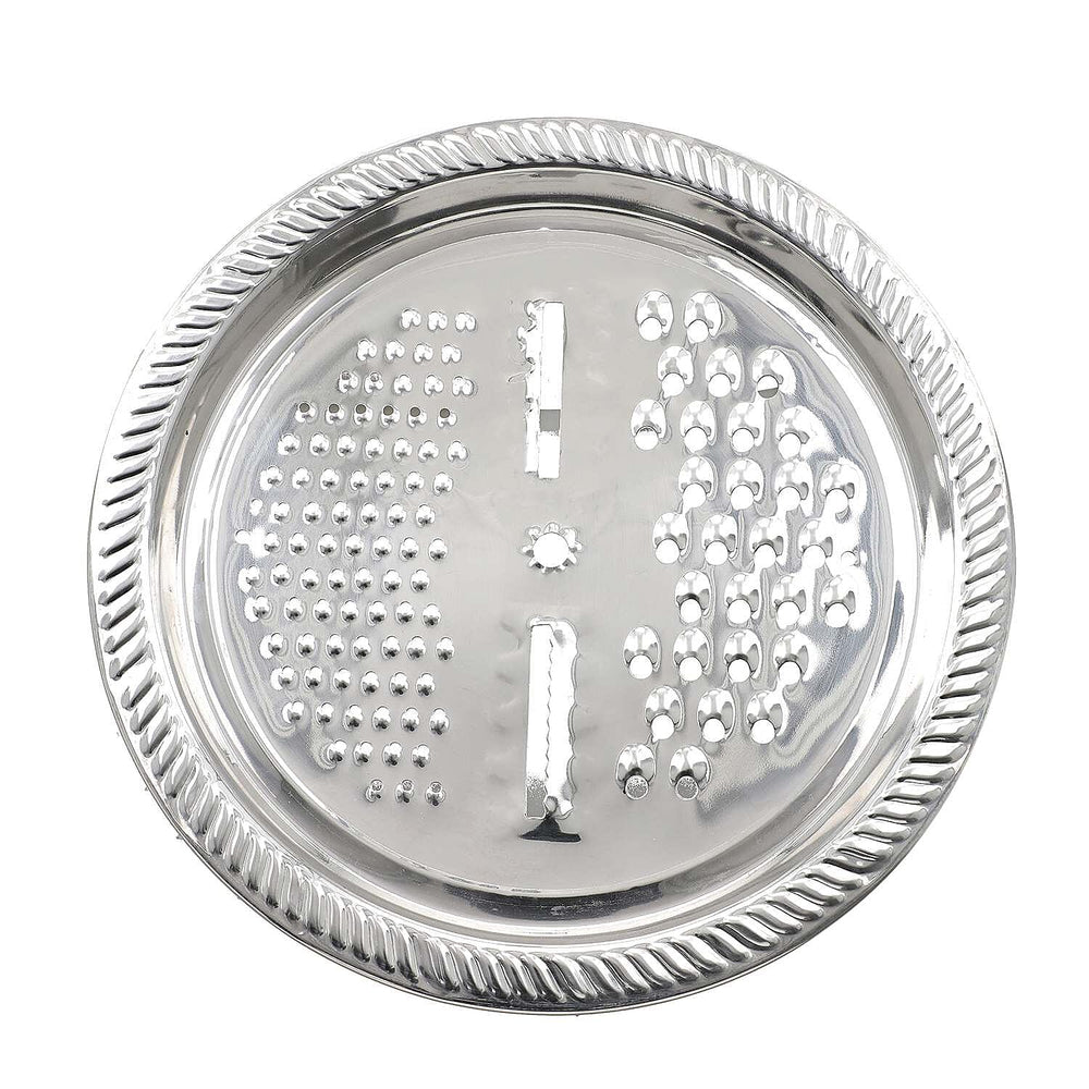 Set of 3 Stainless Steel Multifunctional Grating Basin (26 cm) - Silver