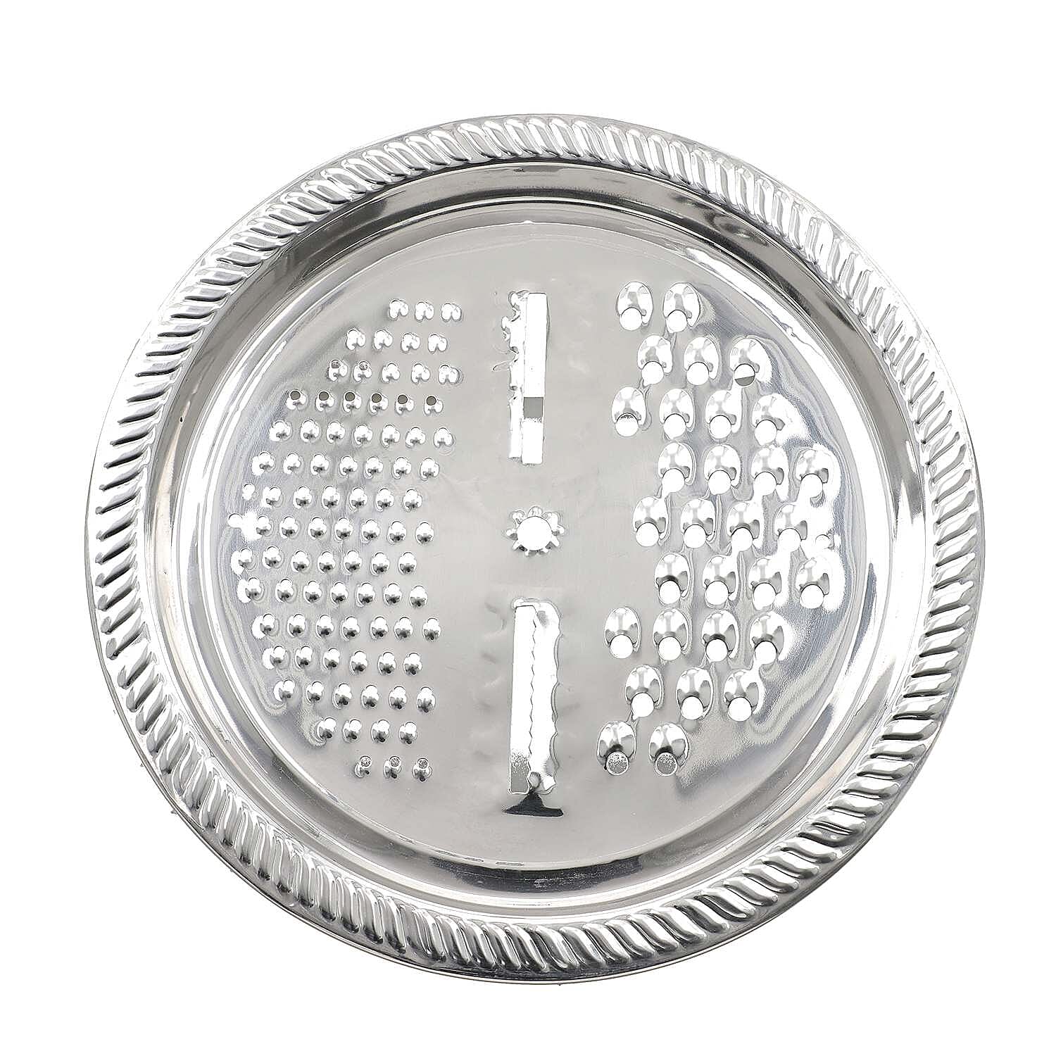 Set of 3 Stainless Steel Multifunctional Grating Basin (26 cm) - Silver