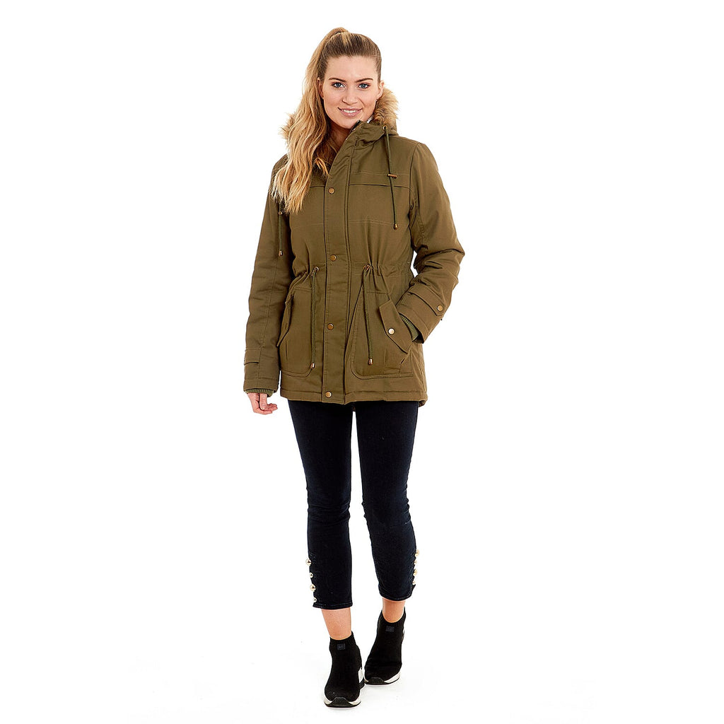Hazel Charlotte West Autumn Winter Jacket (Size 12) - Khaki