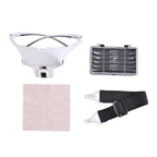 Magnifying Eyeglasses with Five Lenses of Different Magnifications (3XAAA Not Incl.) - White