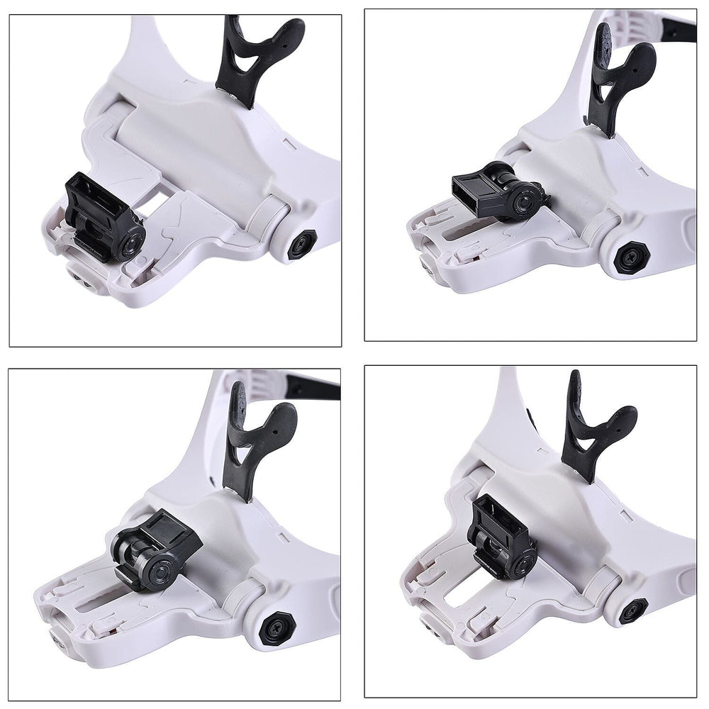 Magnifying Eyeglasses with Five Lenses of Different Magnifications (3XAAA Not Incl.) - White