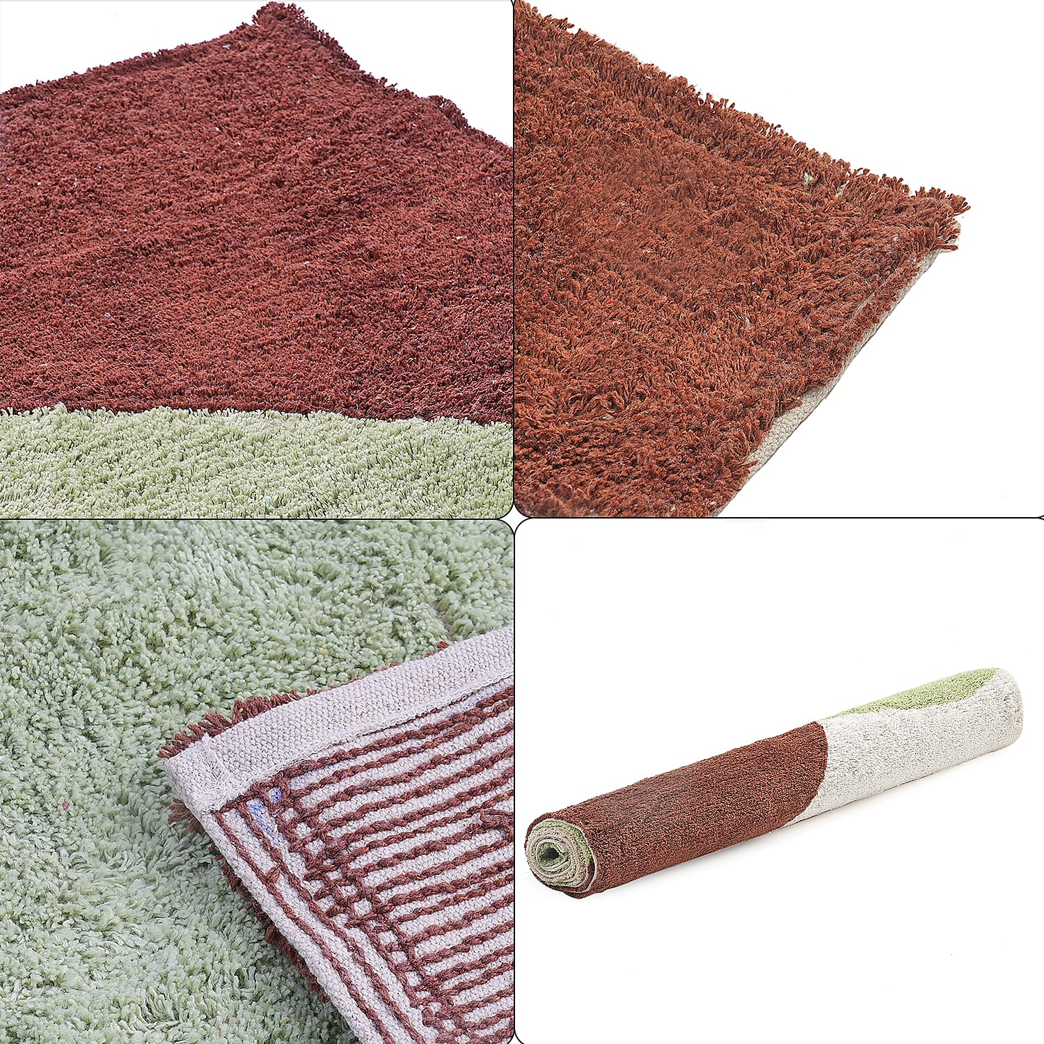 Handmade In India 100% Cotton Tufted Area Rug (Size 152 x 90 cm) - Multi