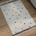 Handmade In India 100% Cotton Tufted Area Rug (Size 152 x 90 cm) - Cream