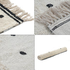Handmade In India 100% Cotton Tufted Area Rug (Size 152 x 90 cm) - Cream