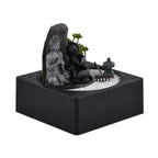 Praying Buddha Rock Garden Fountain with LED Lights - Praying