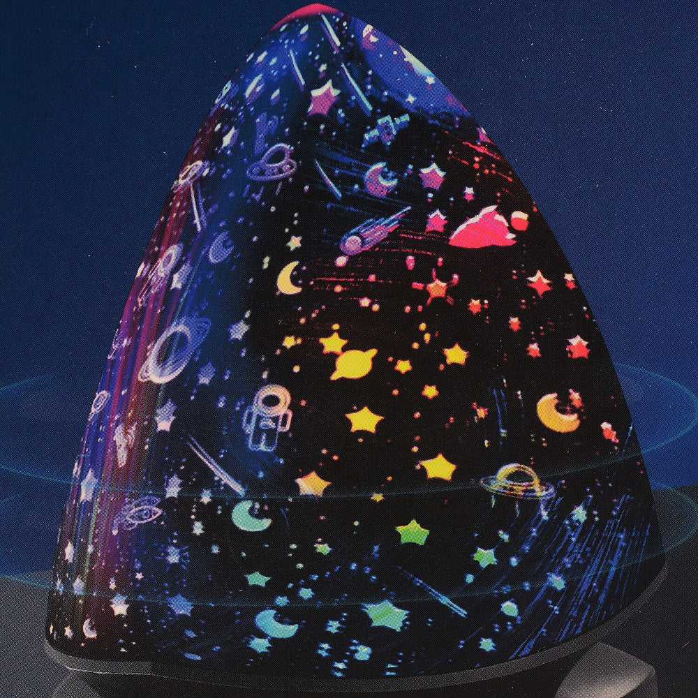 Night Projector Lamp for Kids With 360 Degree Rotation Function - Black - (16x16x12 cm)