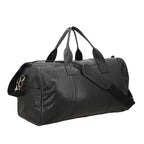 Vicenza CloseOut - 100% Genuine Leather Luggage Duffle Bag - Black