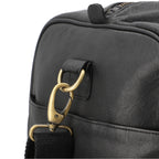 Vicenza CloseOut - 100% Genuine Leather Luggage Duffle Bag - Black