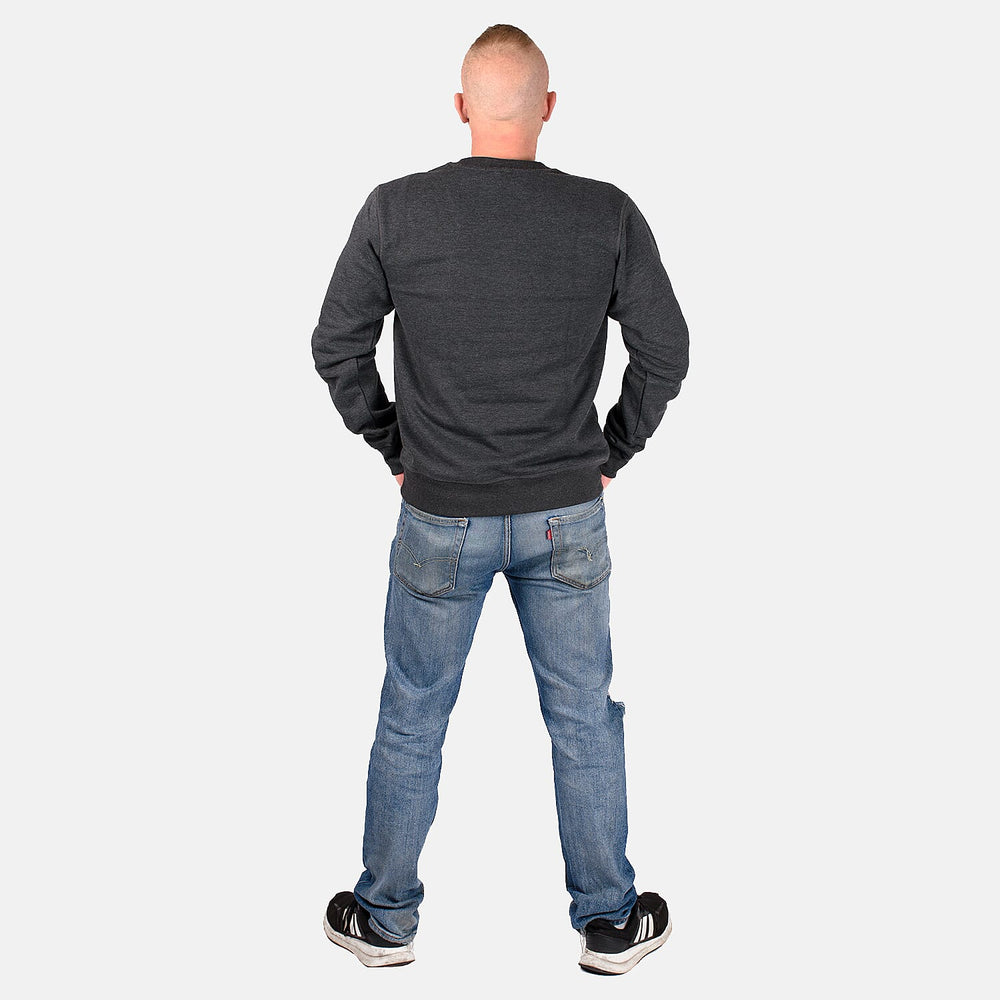 Mens Crew Neck Sweatshirt (Size L) - Charcoal Grey