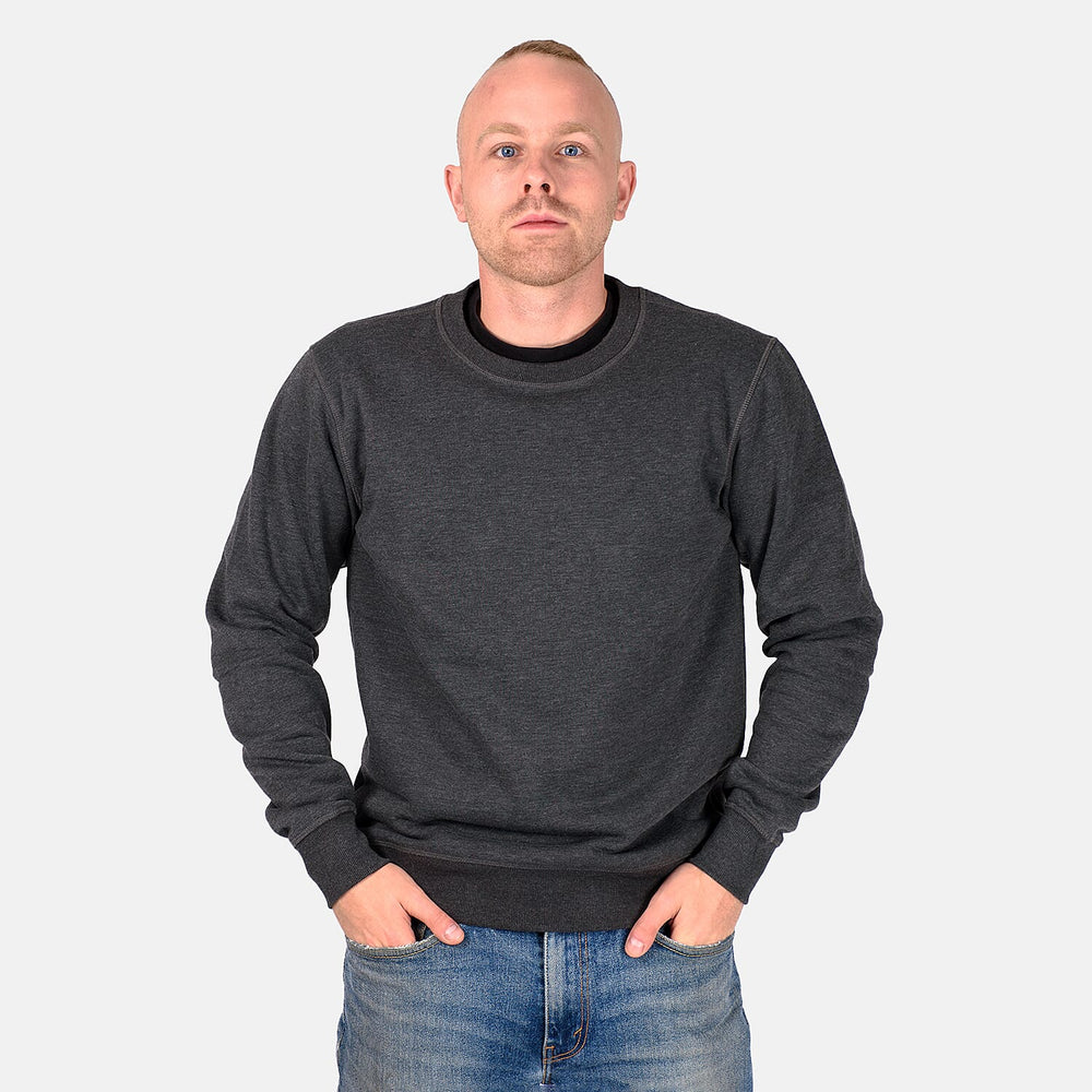 Mens Crew Neck Sweatshirt (Size L) - Charcoal Grey