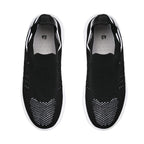 Stylish and Comfortable Non-Slip Breathable Knit Vented Trainers (Size UK 3) - Black & White