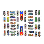 One Time Close Out Deal- Set of 44 Pieces Metal Car Toys - 2 Pieces Launcher (Size 47x36 cm)