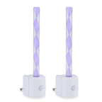 Set of 2 Motion Sensor LED Night Light - Purple