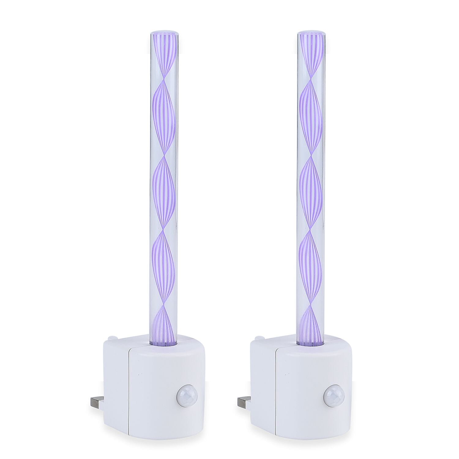 Set of 2 Motion Sensor LED Night Light - Purple