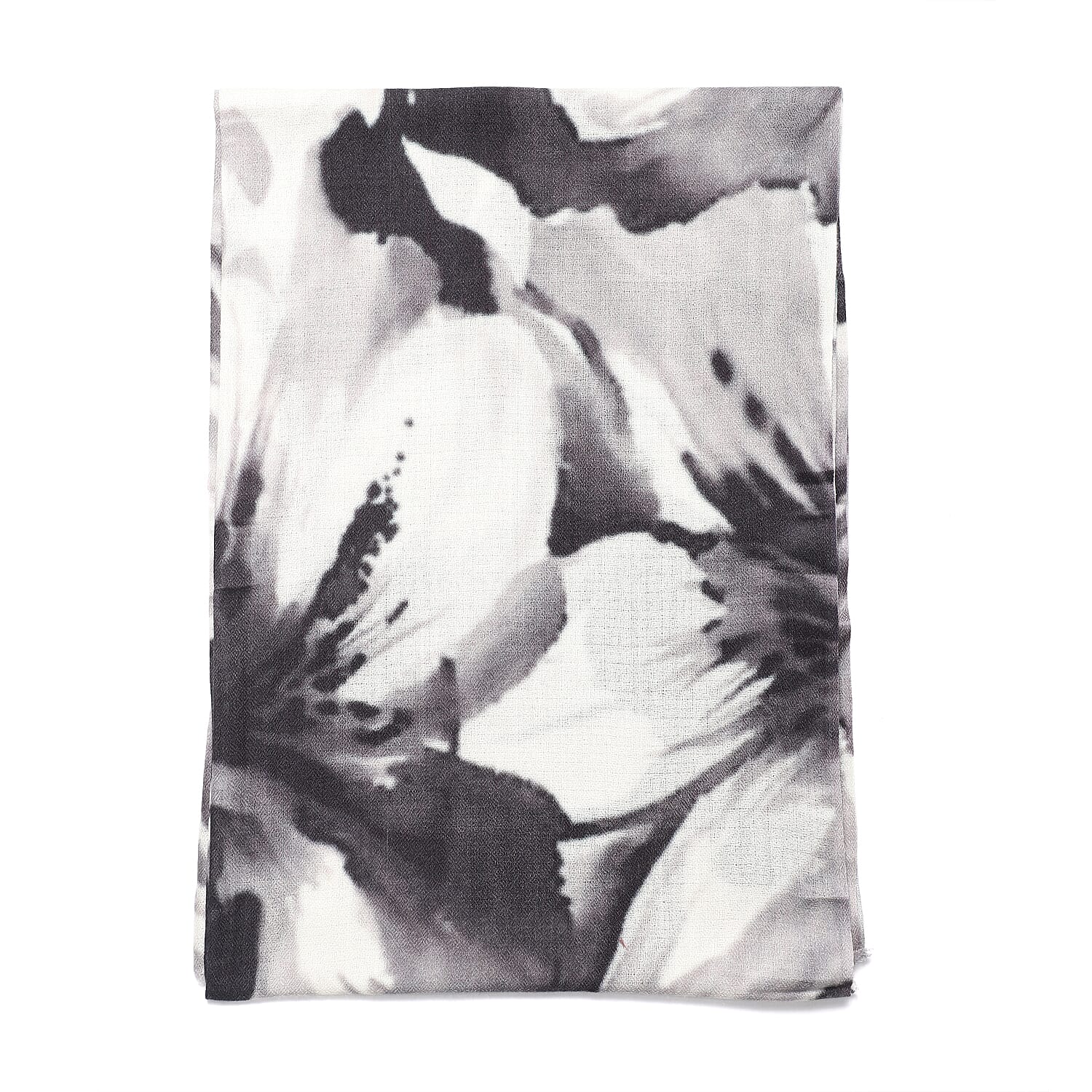 La Marey 100% Cashmere Printed Pashmina Woolen Scarf with Gift Box (Size 190x70cm) - Grey & Black