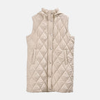 Tamsy Hoodie Puffer Gilet with 2 Side Pockets (Size S) - Beige