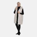 Tamsy Hoodie Puffer Gilet with 2 Side Pockets (Size M) - Beige