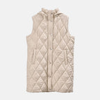 Tamsy Hoodie Puffer Gilet with 2 Side Pockets (Size XXL) - Beige