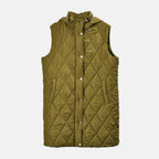 Tamsy Hoodie Puffer Gilet with 2 Side Pockets (Size M) - Green