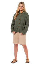 Charlotte West Ladies Linen Jacket (Size 12) - Khaki