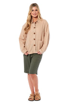 Charlotte West Ladies Linen Jacket (Size 14) - Stone