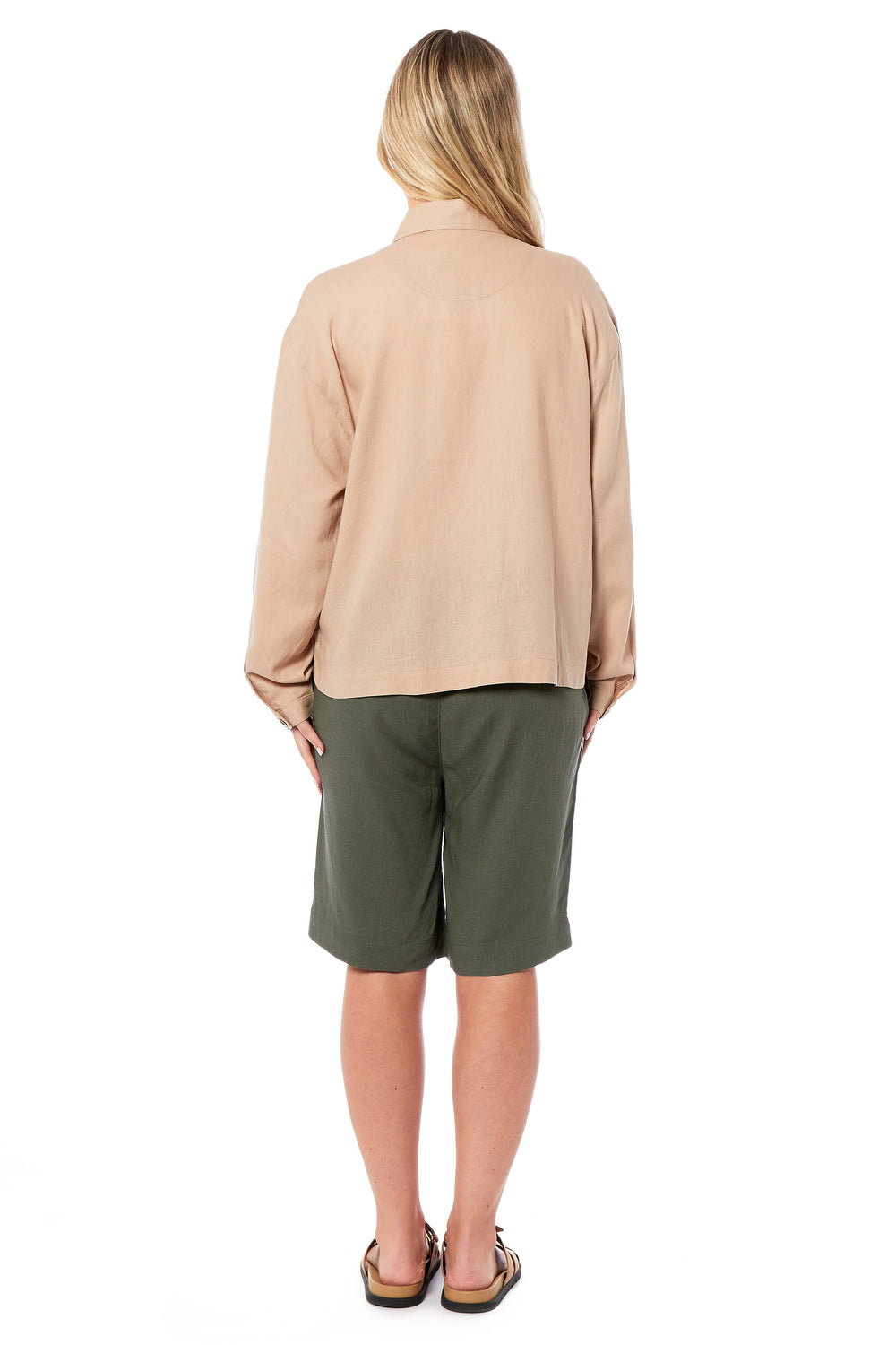Charlotte West Ladies Linen Jacket (Size 14) - Stone
