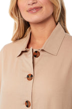 Charlotte West Ladies Linen Jacket (Size 14) - Stone
