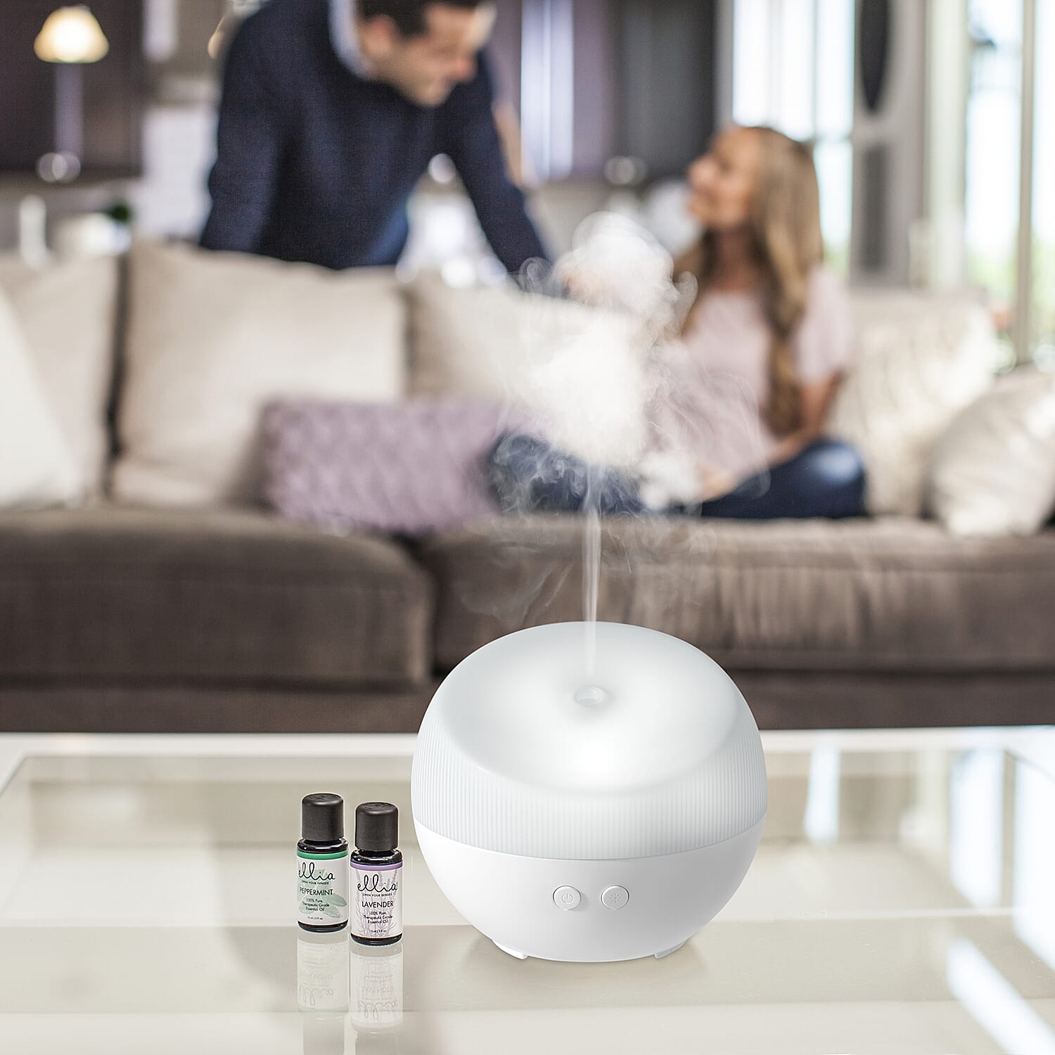 Homedics Ellia Colour Changing Dream Aroma Diffuser - White