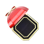 Luxurious Polished LED Lighted Solid Ring Box With Anti-Tarnish Protection (Size - 7x7x6 cm) - Red
