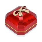 Solid Luxurious Polished Necklace and Pendant Jewellery Box With LED Light & Anti-Tarnish Protection (Size - 7x7x6 cm) - Red