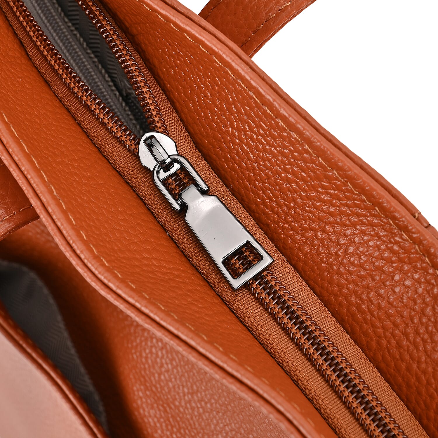 Premium Full Grain 100% Genuine Leather Tote Bag - Tan