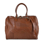 100% Genuine Leather DUFFLE Bag With Detachable Shoulder Strap - Brown (45x72x26cm)