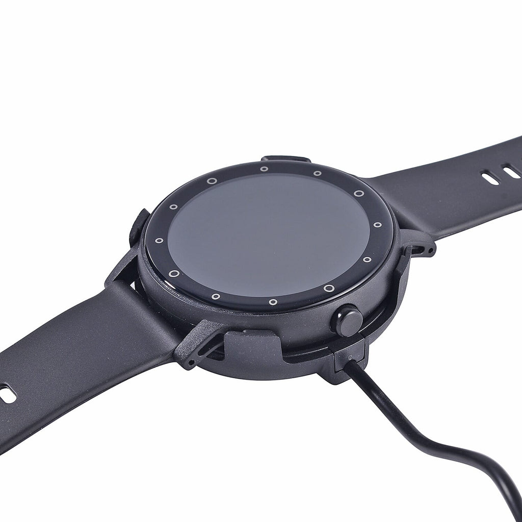 Watch Plus Smart Watch With Black Literal Dial and Black Silicone Strap