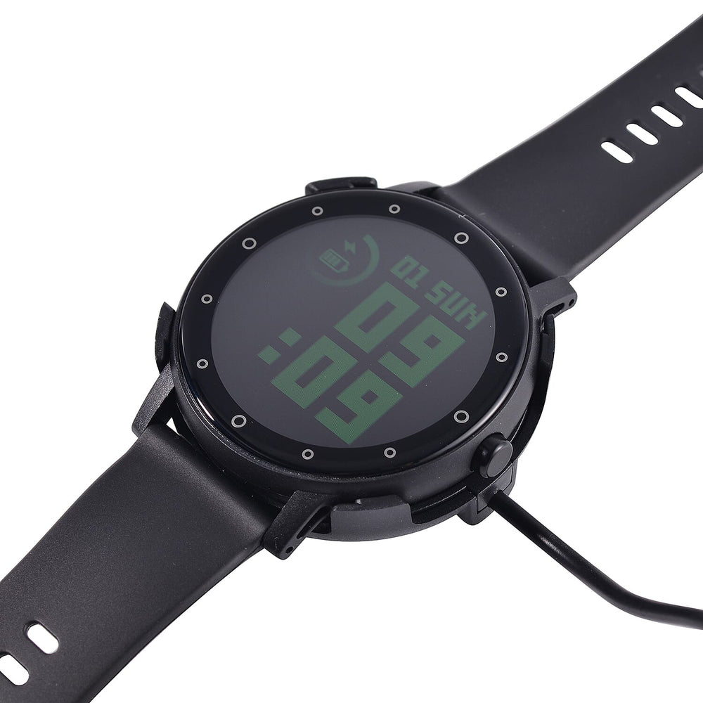Watch Plus Smart Watch With Black Literal Dial and Black Silicone Strap