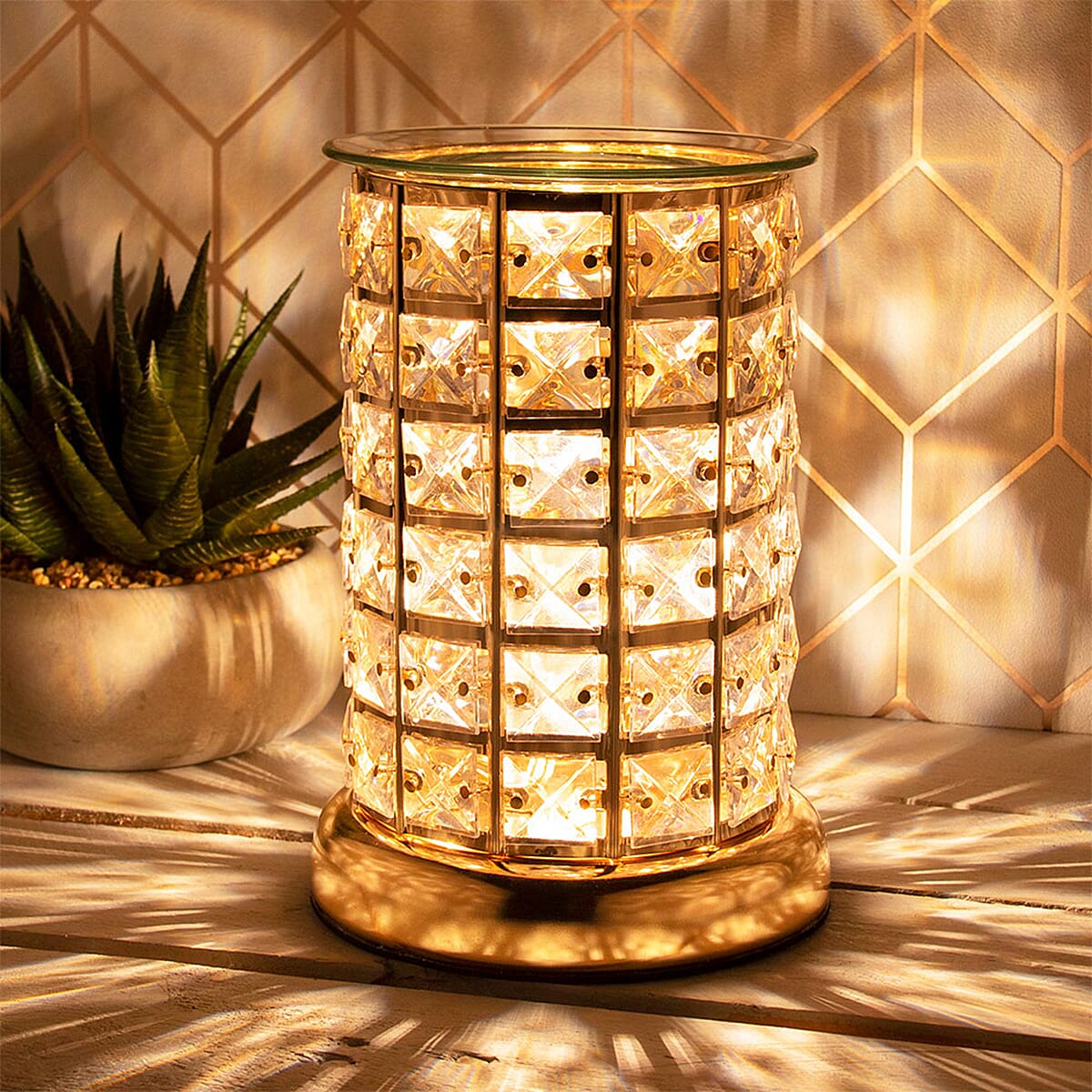 Desire Aroma Lamp Diffuser (Size 19x12x12 cm) - Gold