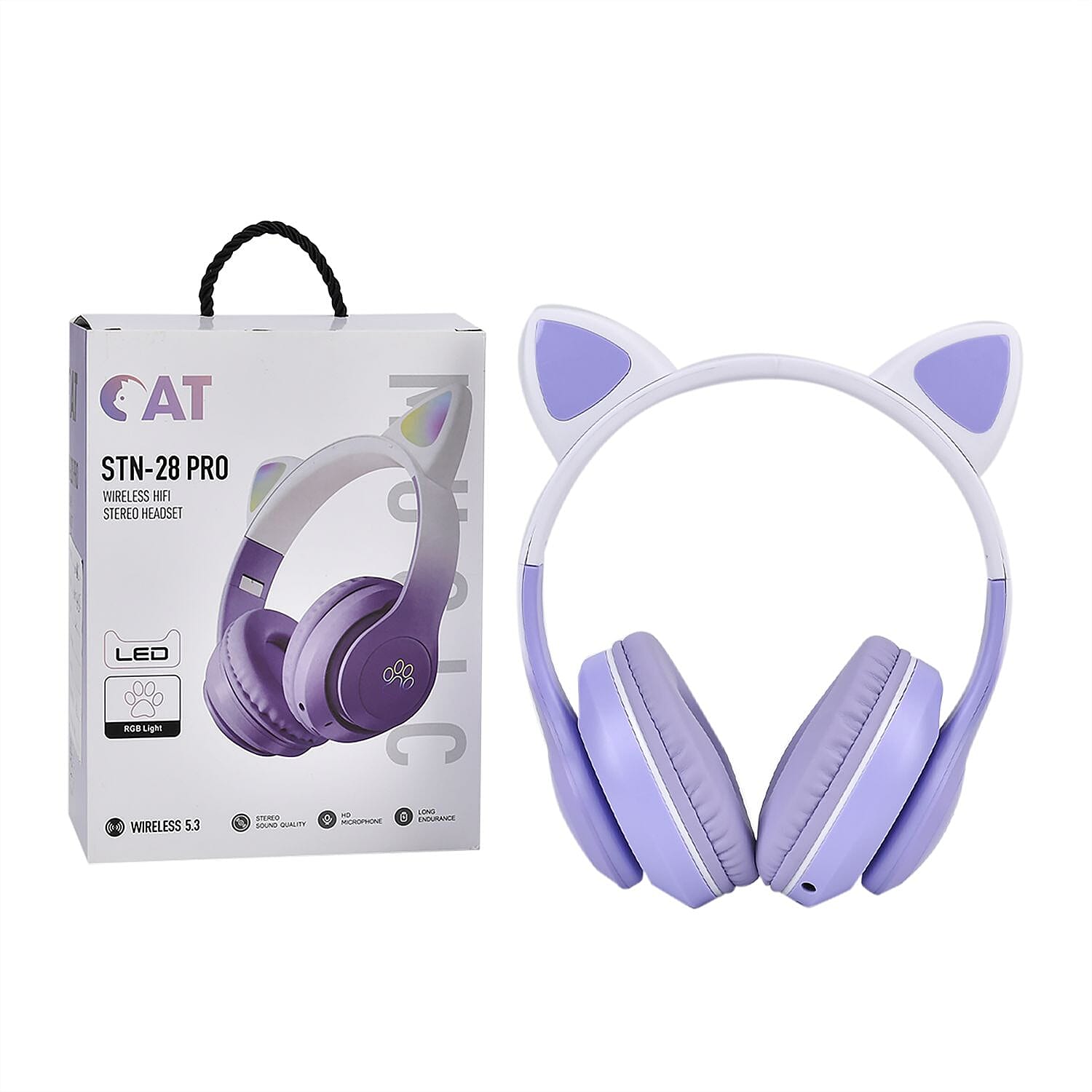 On-Ear and Over-Ear Headphone (Size 16x8 cm) - Purple & Pink
