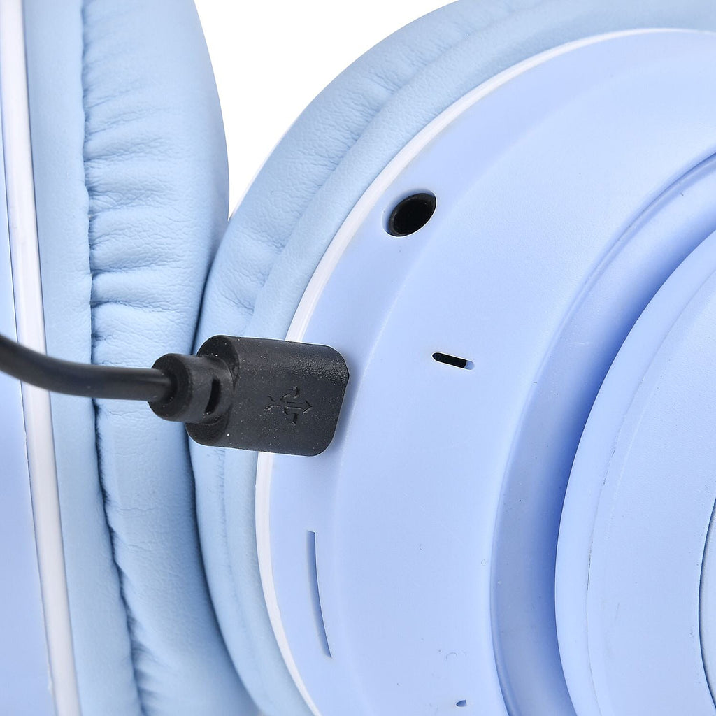On-Ear and Over-Ear Headphone (Size 16x8 cm) - Blue & Pink