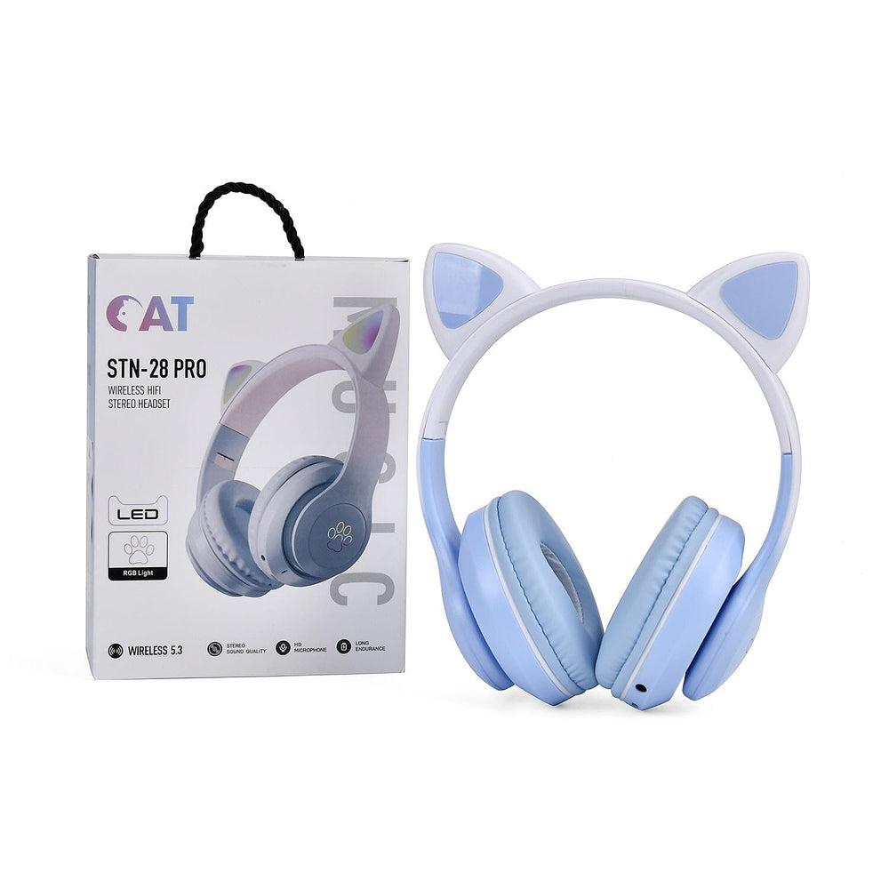 On-Ear and Over-Ear Headphone (Size 16x8 cm) - Blue & Pink