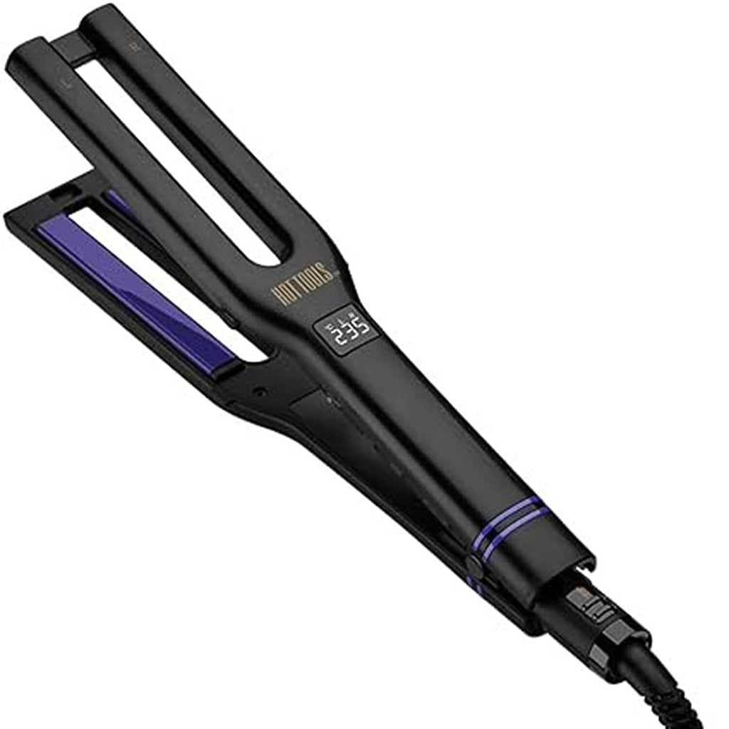Hot Tools Pro Signature Dual Titanium Plate Salon Hair Straightener with 30 Heat Settings