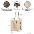 GUANCHI Tote Bag with Pouch & Handle Drop - Off White