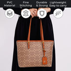 GUANCHI Tote Bag with Pouch & Handle Drop - Brown