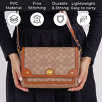 GUANCHI Crossbody Bag with Shoulder Strap - Brown